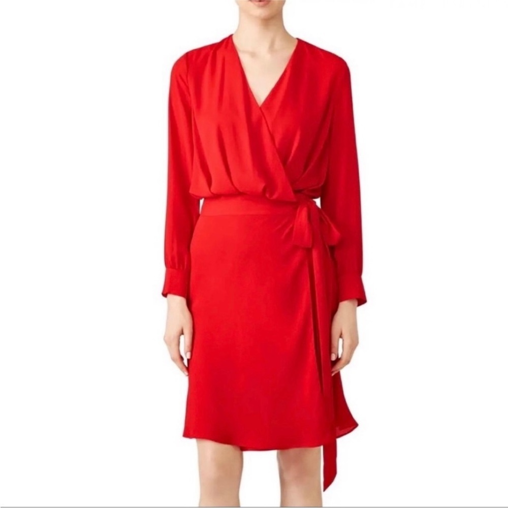 Fame And Partners Womens Surplice Wrap Dress